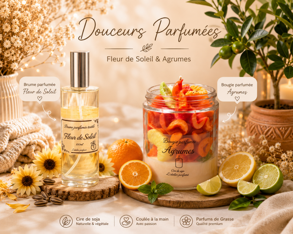 Box Bougie parfumée Agrumes & brume parfumée 100ml