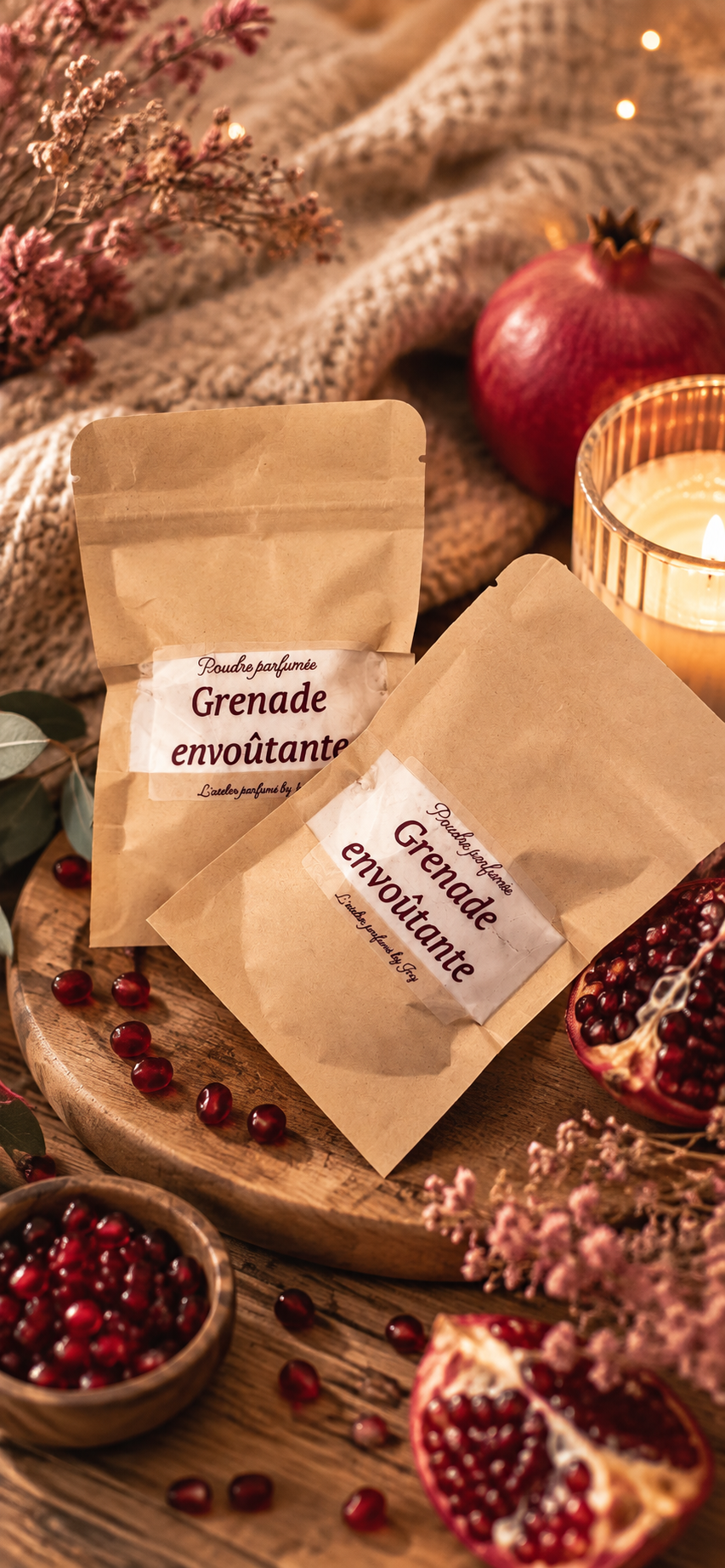 Poudre parfumée " Grenade envoûtante "
