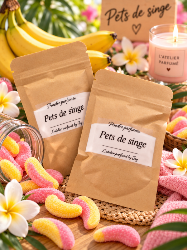 Poudre parfumée " Pets de singe "