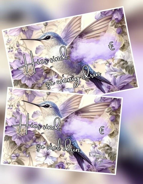 Platzhalter Set "Kolibri" (5 Stk.)