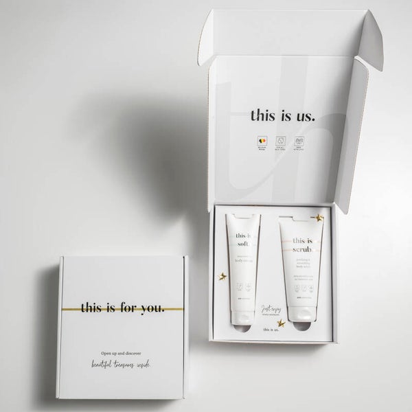 Cadeauset "This Is scrub & This Is Soft"