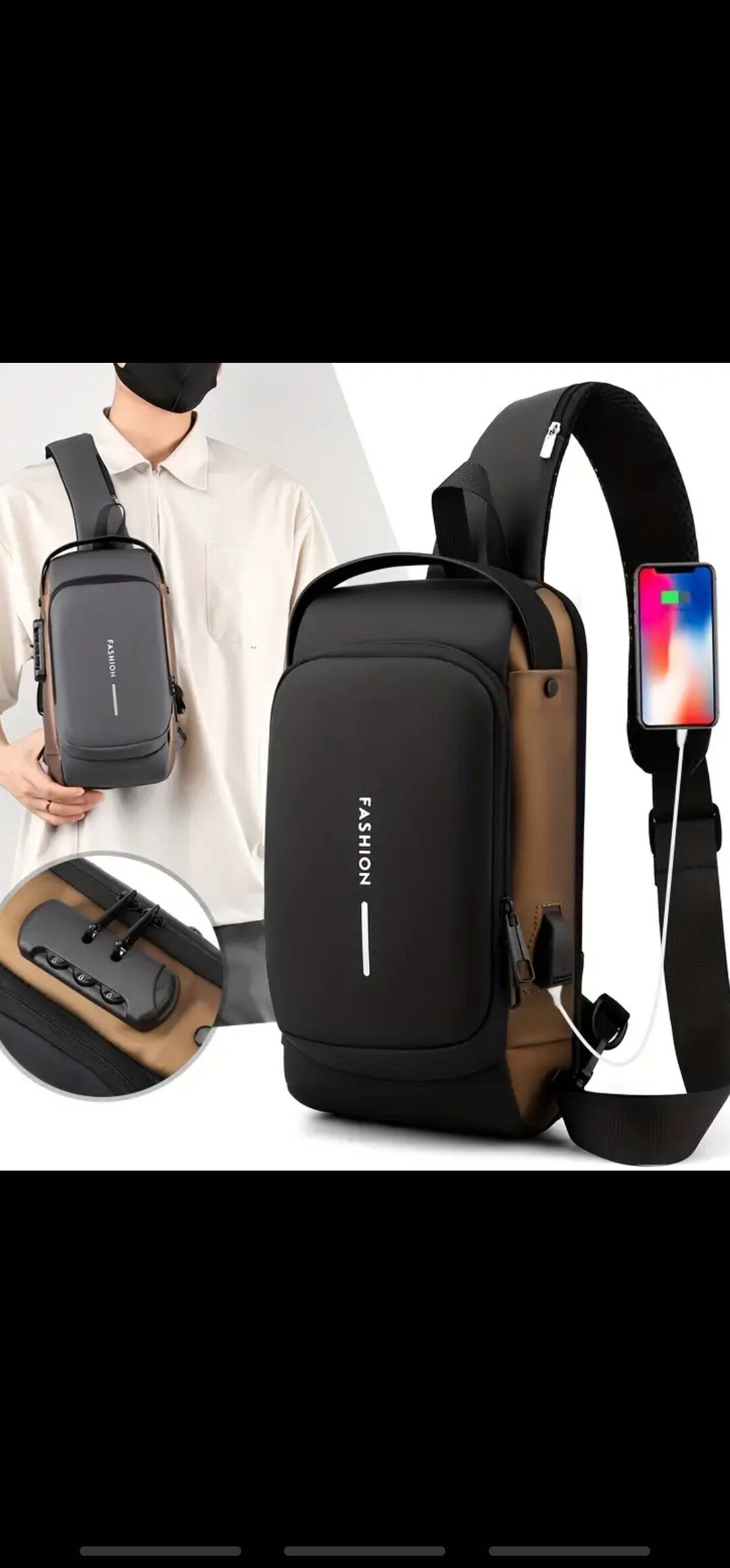 SHOULDER BAG WITH BUILD IN CHARGER