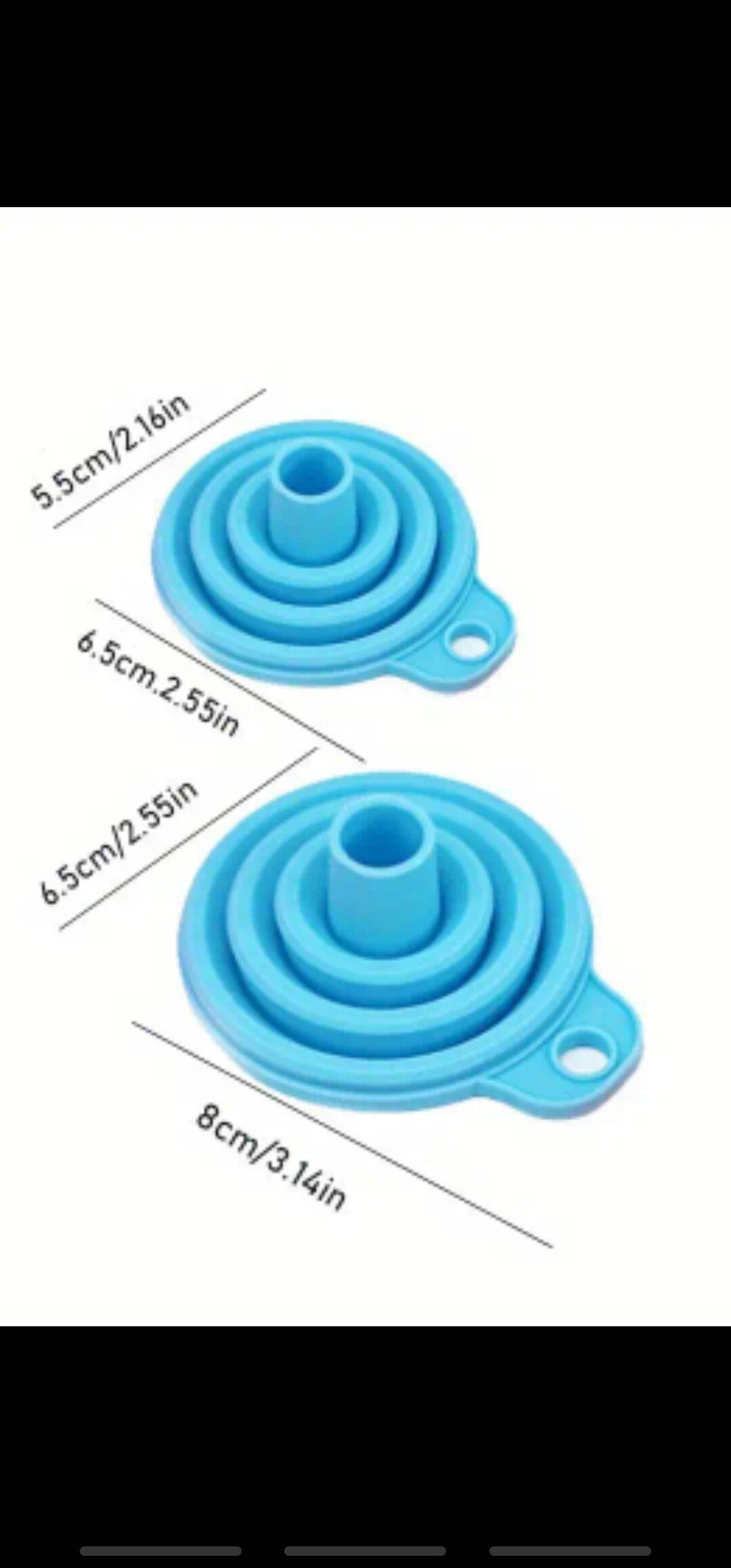 1pc Funnel, Foldable Multir <BLAUW>