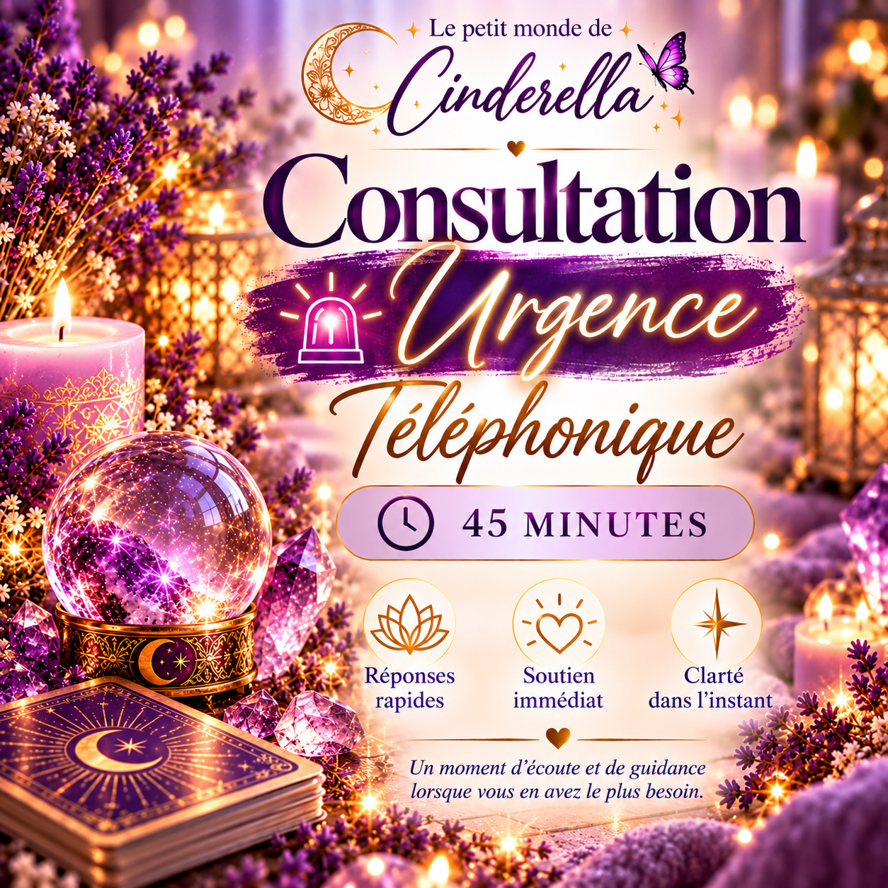 Séance d'urgence téléphonique 45minutes