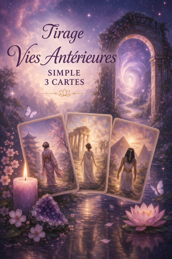 Tirage vies antérieures simples 3 cartes