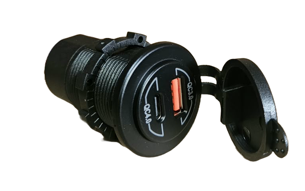 USB Oplader waterdicht USB C + USB