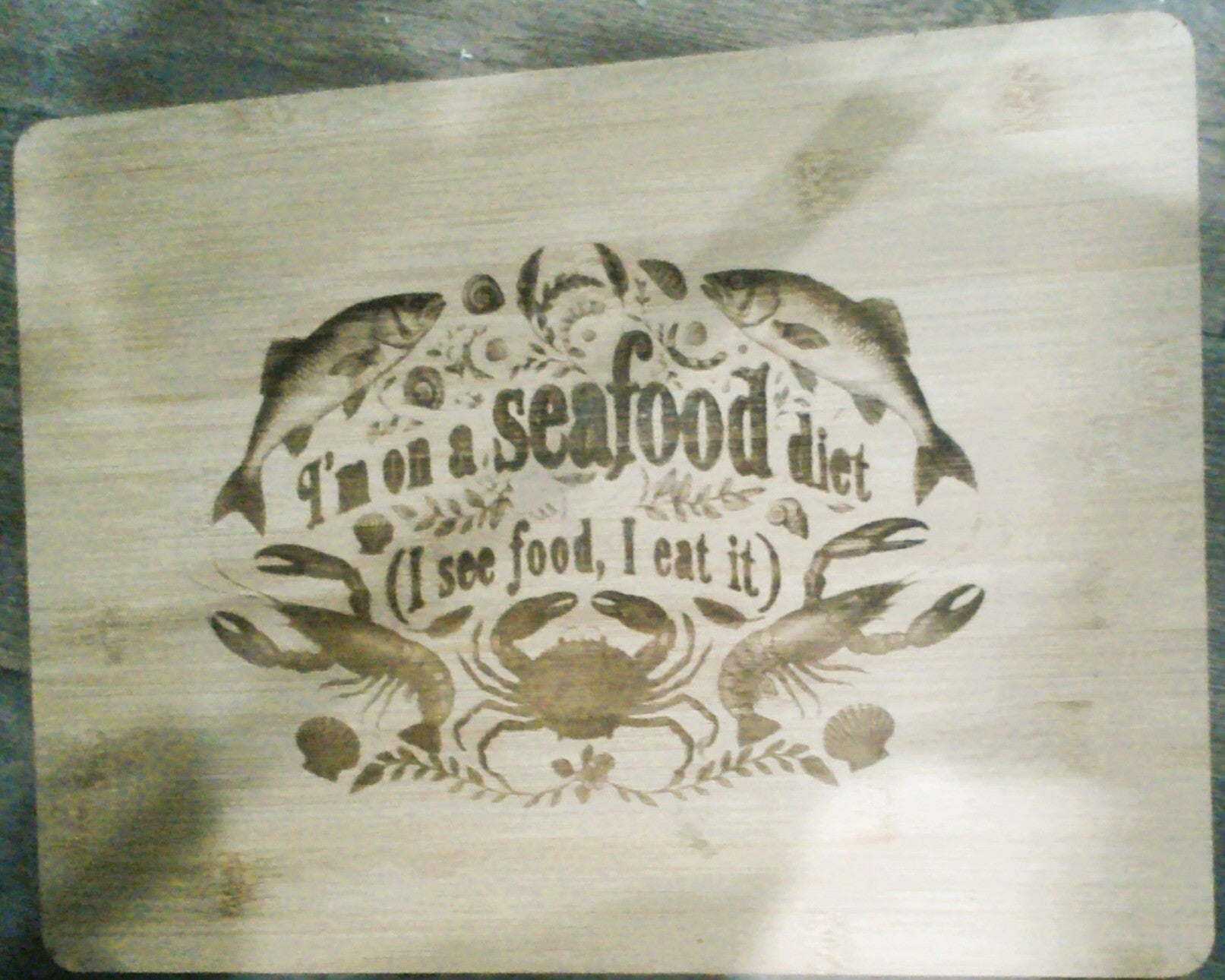 Bamboo cutting board.