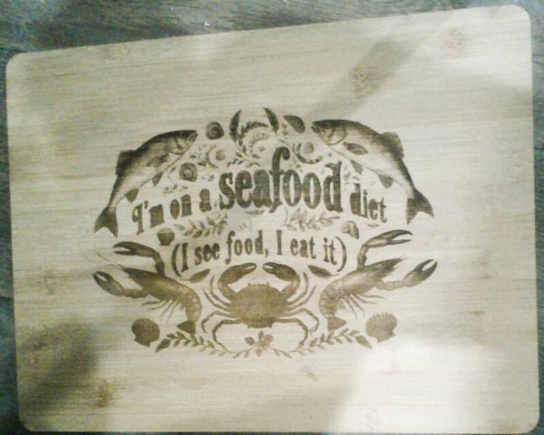 Bamboo cutting board.