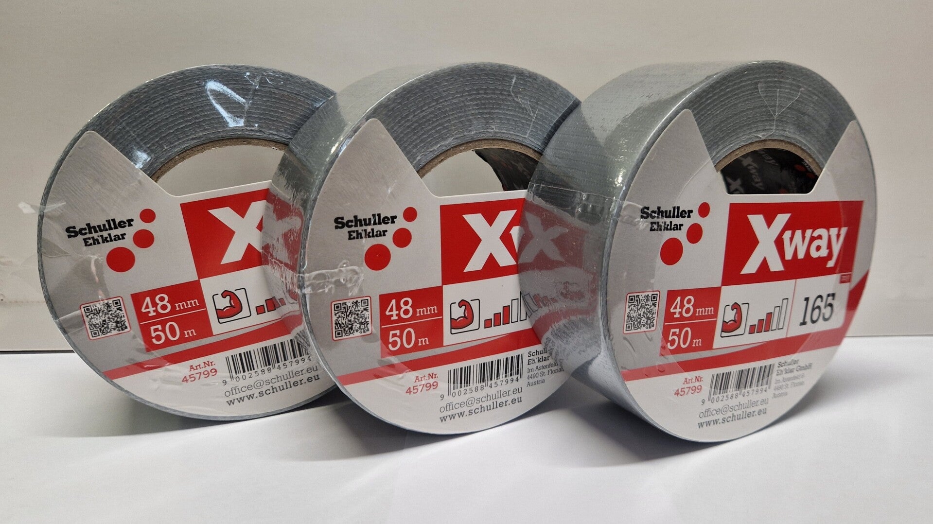 Gewebeband X-Way Silber 3er Set