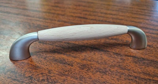 Griff Nickel matt/Bucke 128 mm