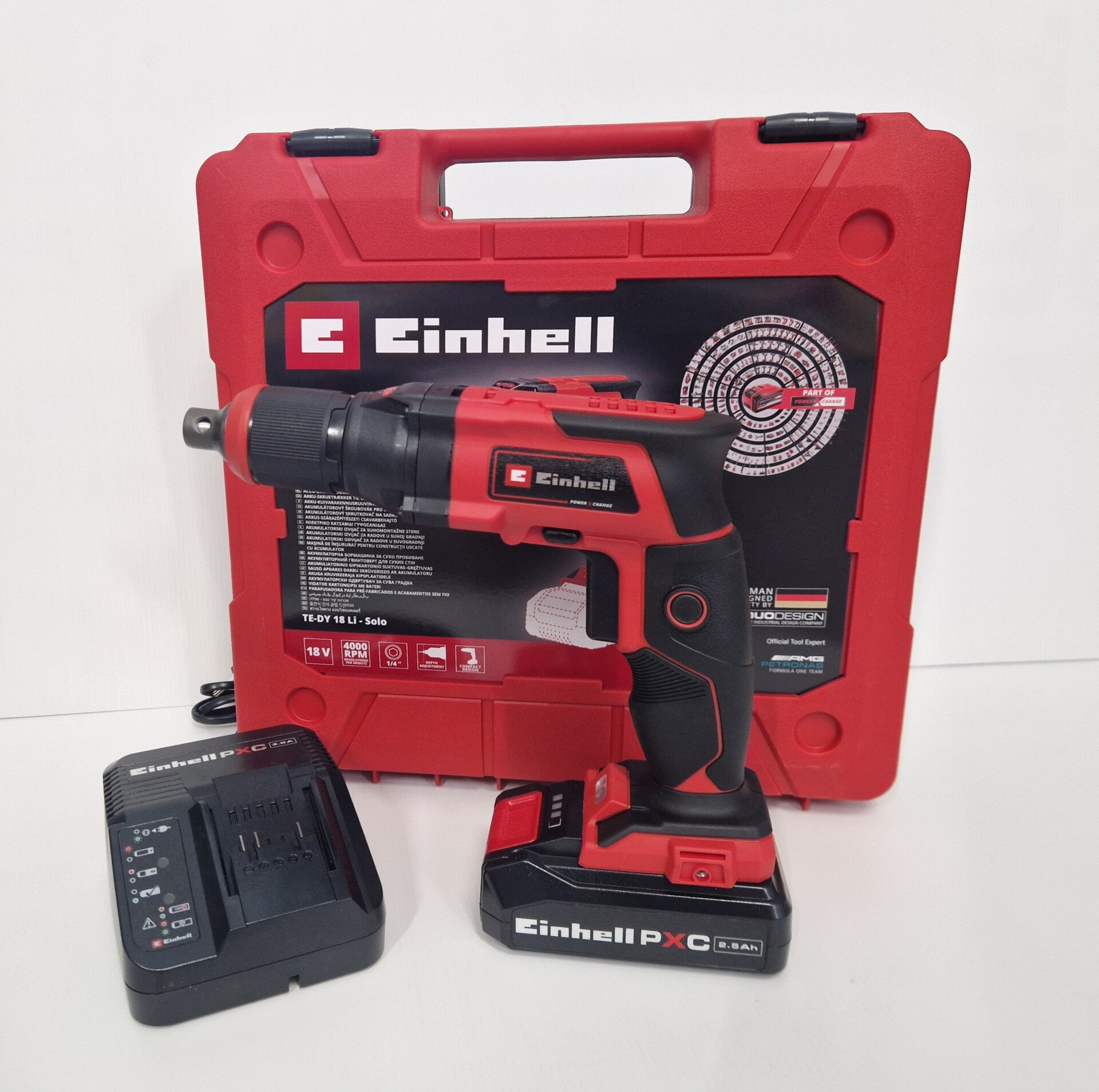 Einhell Akku-Trockenbauschrauber TE-DY 18 Li-Solo + 2,5Ah PXC-Starter-Kit SET