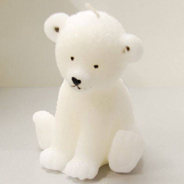 Kerze Eisbär sitzend