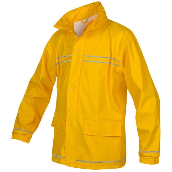 Regenjacke gelb mit Reflektionsstreifen
