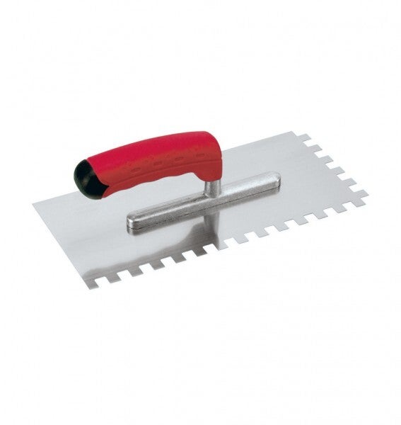 Glättekelle gezahnt mit Kunststoffgriff