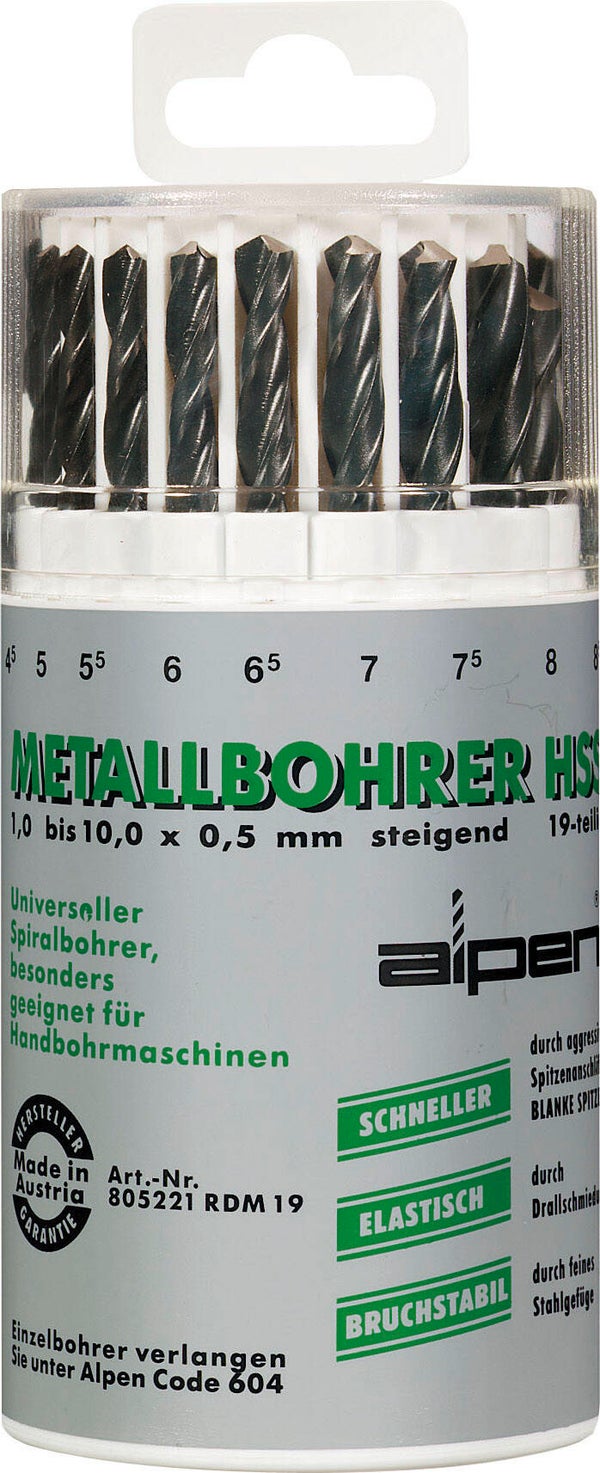Alpen Bohrerset HSS Sprint RDM 19
