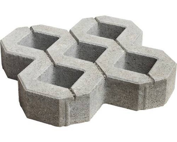 Rasengitterstein Beton Grau