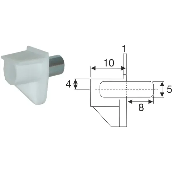 Bodenträger Safety 5mm Kunststoff weiß oder braun - 20Stk/Pkt