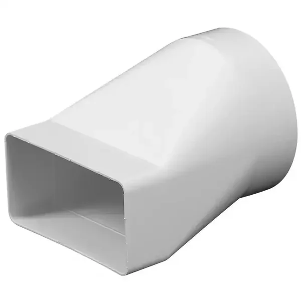Flachkanal Übergangsstück weiß 100
