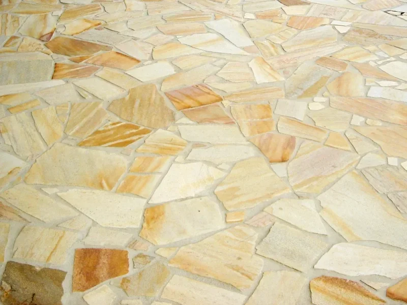 Polygonalplatten gelb 13-25 mm Quarzit