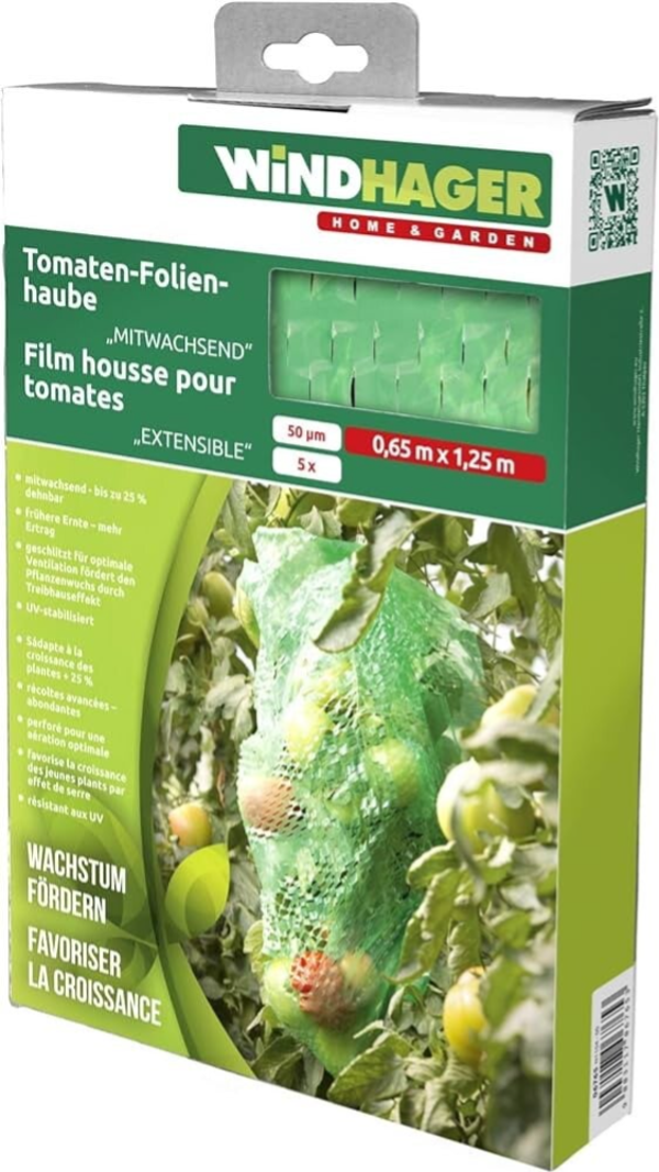 Windhager Tomaten-Folienhaube Mitwachsend 0,65x1,25m 50µm