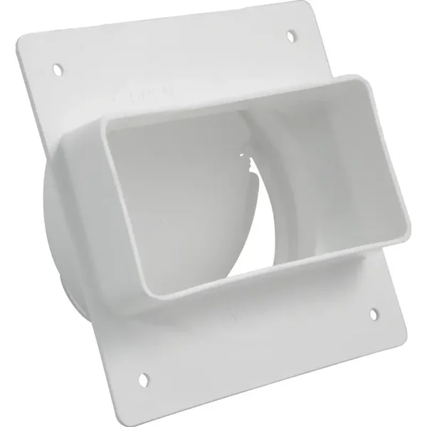 Flachkanal Maueranschlussstutzen weiß 100