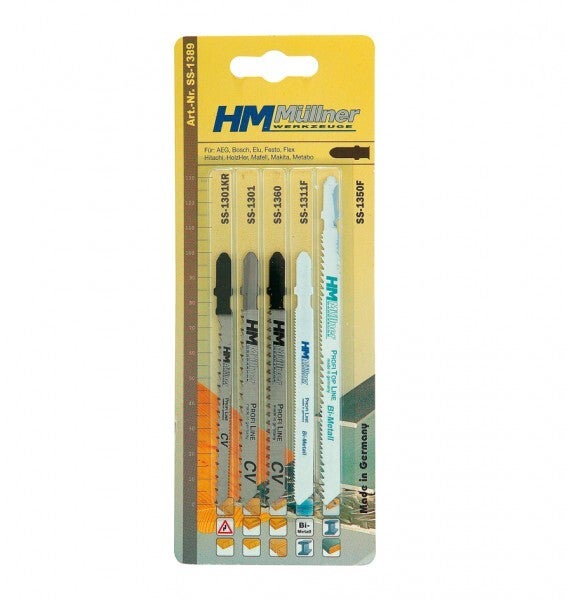 Stichsägeblätter-Sortiment 5tlg. SS-1389 HM Müllner