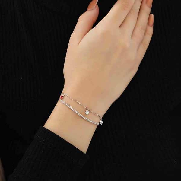Hearts & Shine Bracelet – 925 Sterling Silver – C156A