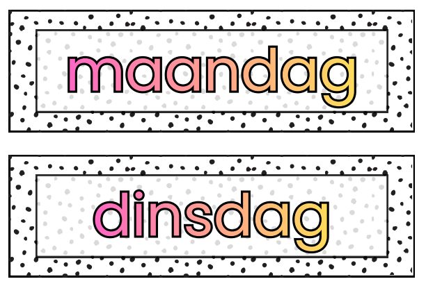 Dagritmekaarten stippen