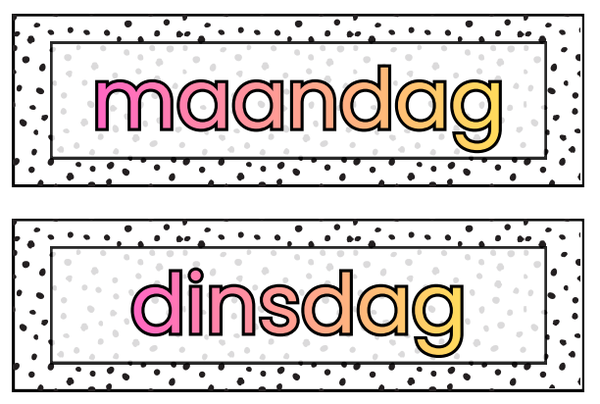 Dagritmekaarten stippen