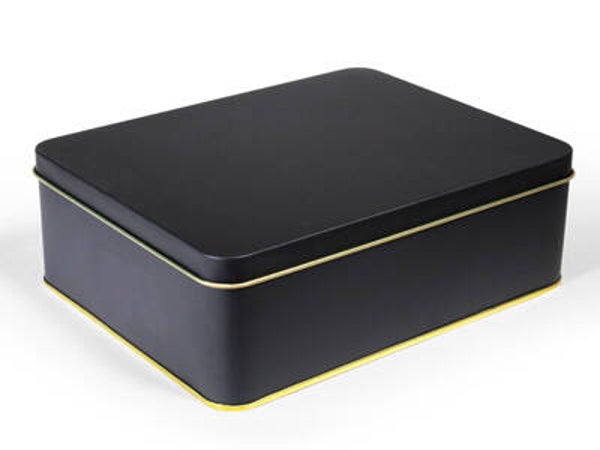 Bewaardoos - rechthoek - groot - zwart