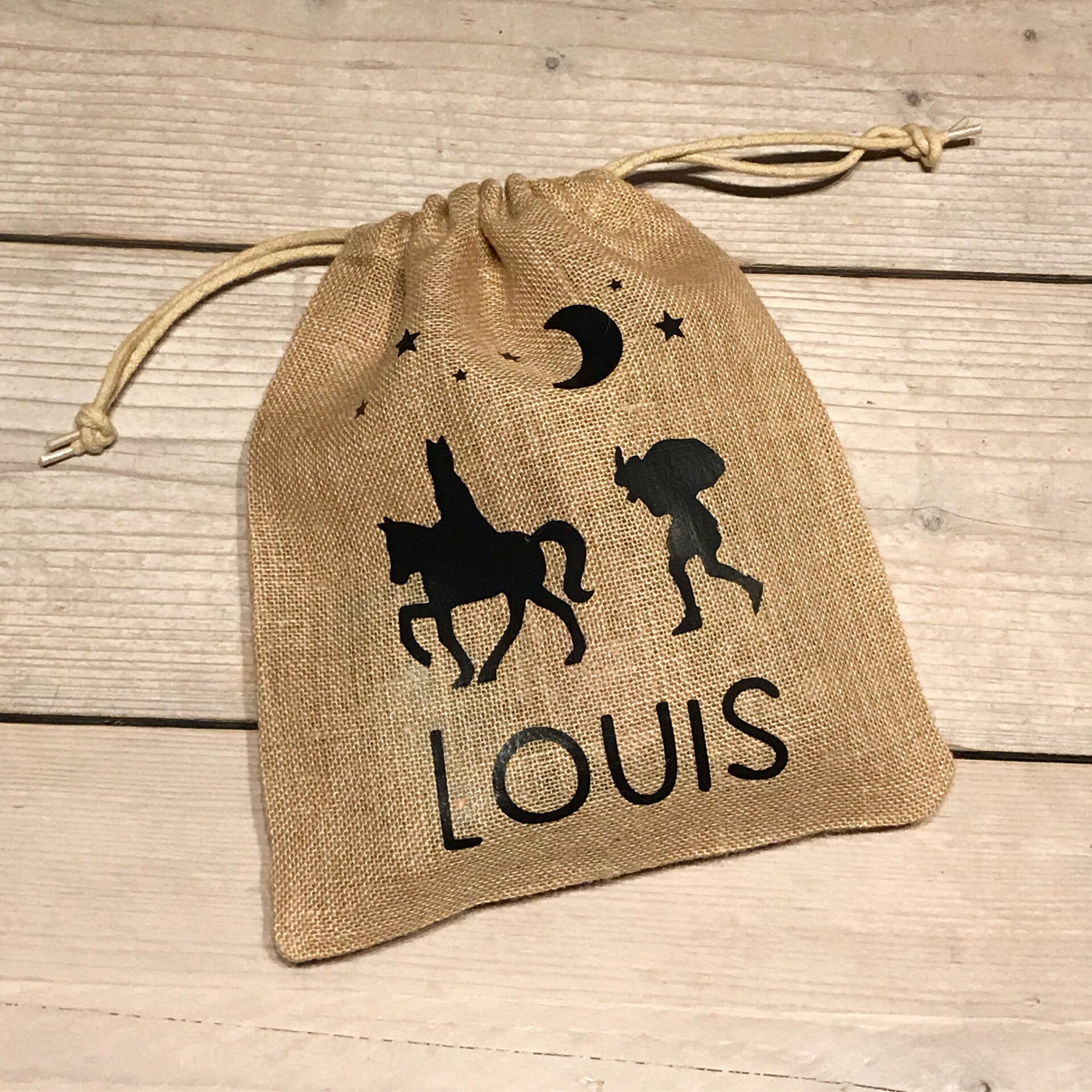 Jute zakje Sinterklaas