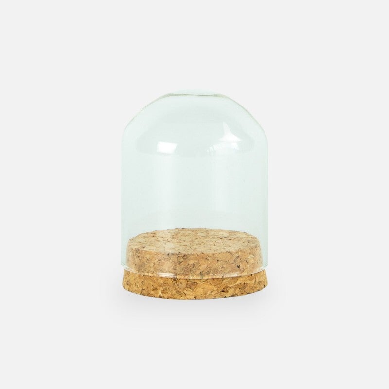 Glazen stolpje met kurk in verschillende maten