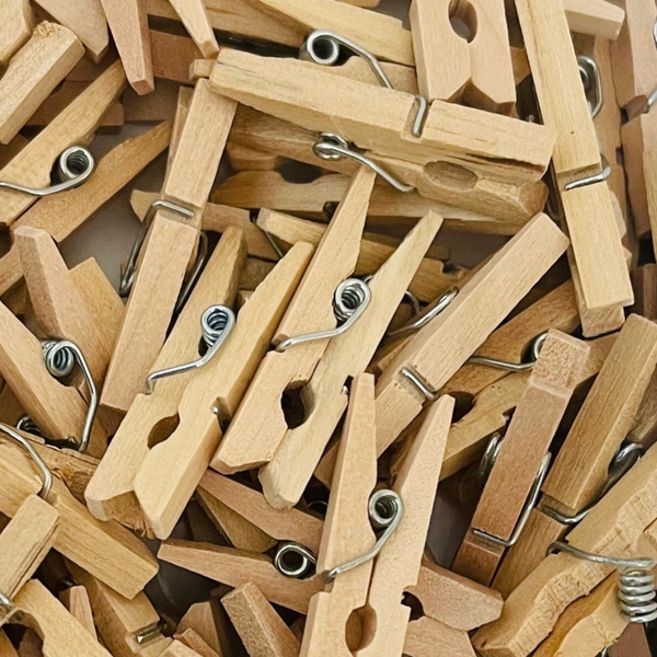 Mini houten wasknijpers