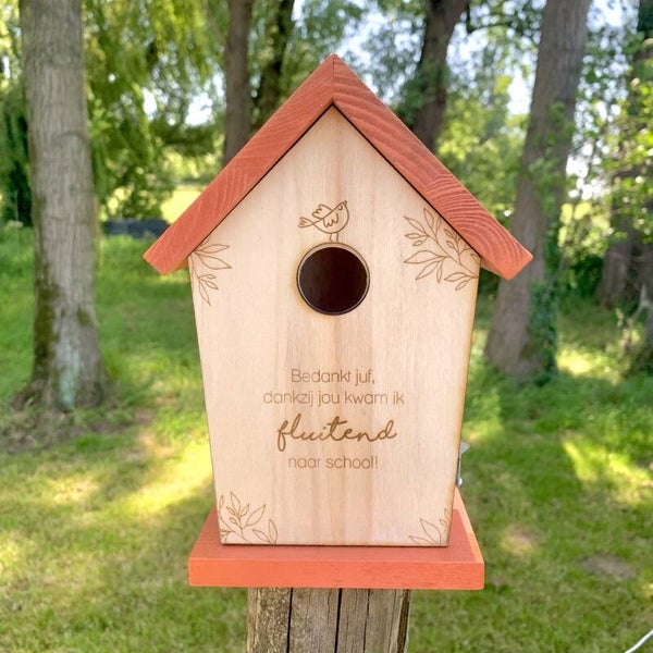 Vogelhuisje: Bedankt, dankzij jou kwam ik fluitend naar school!