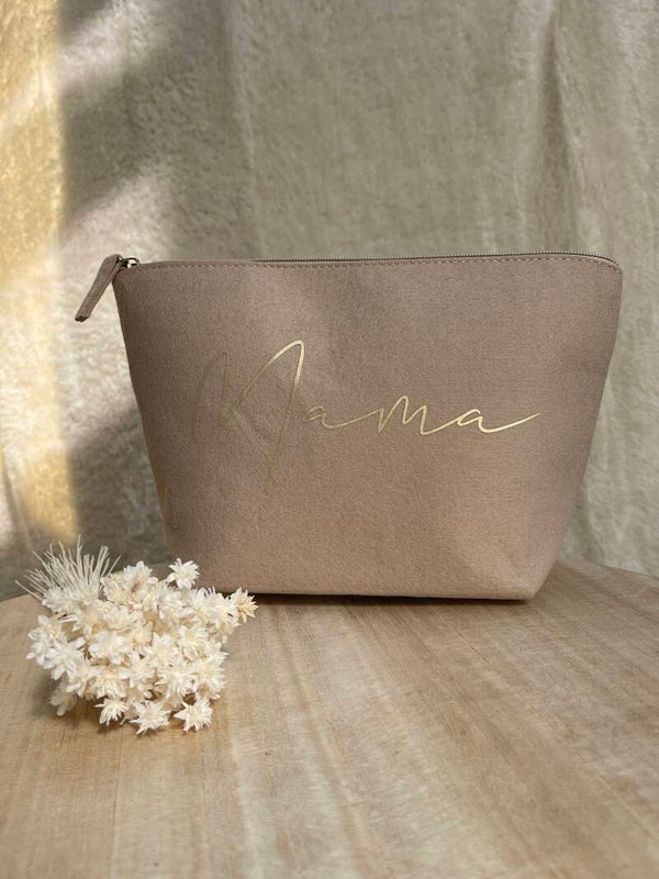 Stijlvolle vilten etui bedrukt met naam naar keuze