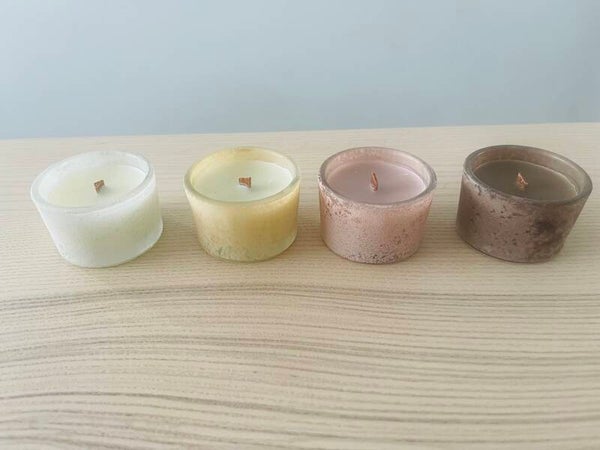 kaars stonelook in verschillende kleuren