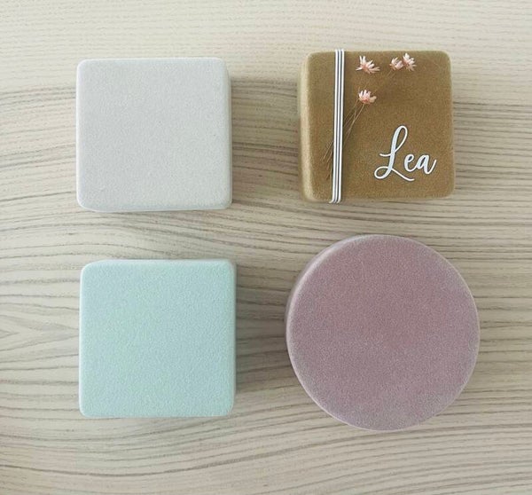 Suède doosje in verschillende kleuren