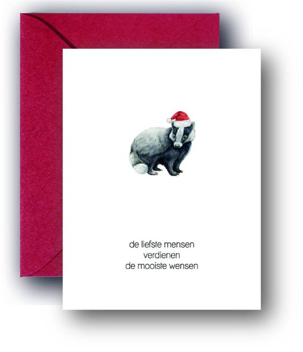 Kerstkaart - dieren
