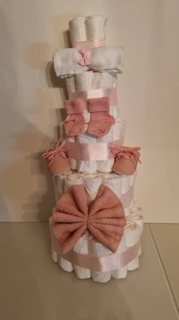 Roze Mega luiertaart