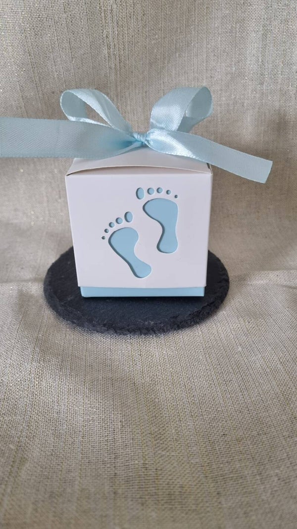 Cadeau verpakking voetjes Blauw