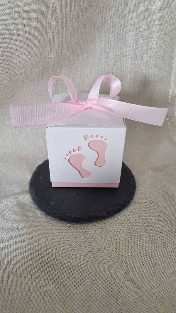 Cadeau verpakking voetjes roze