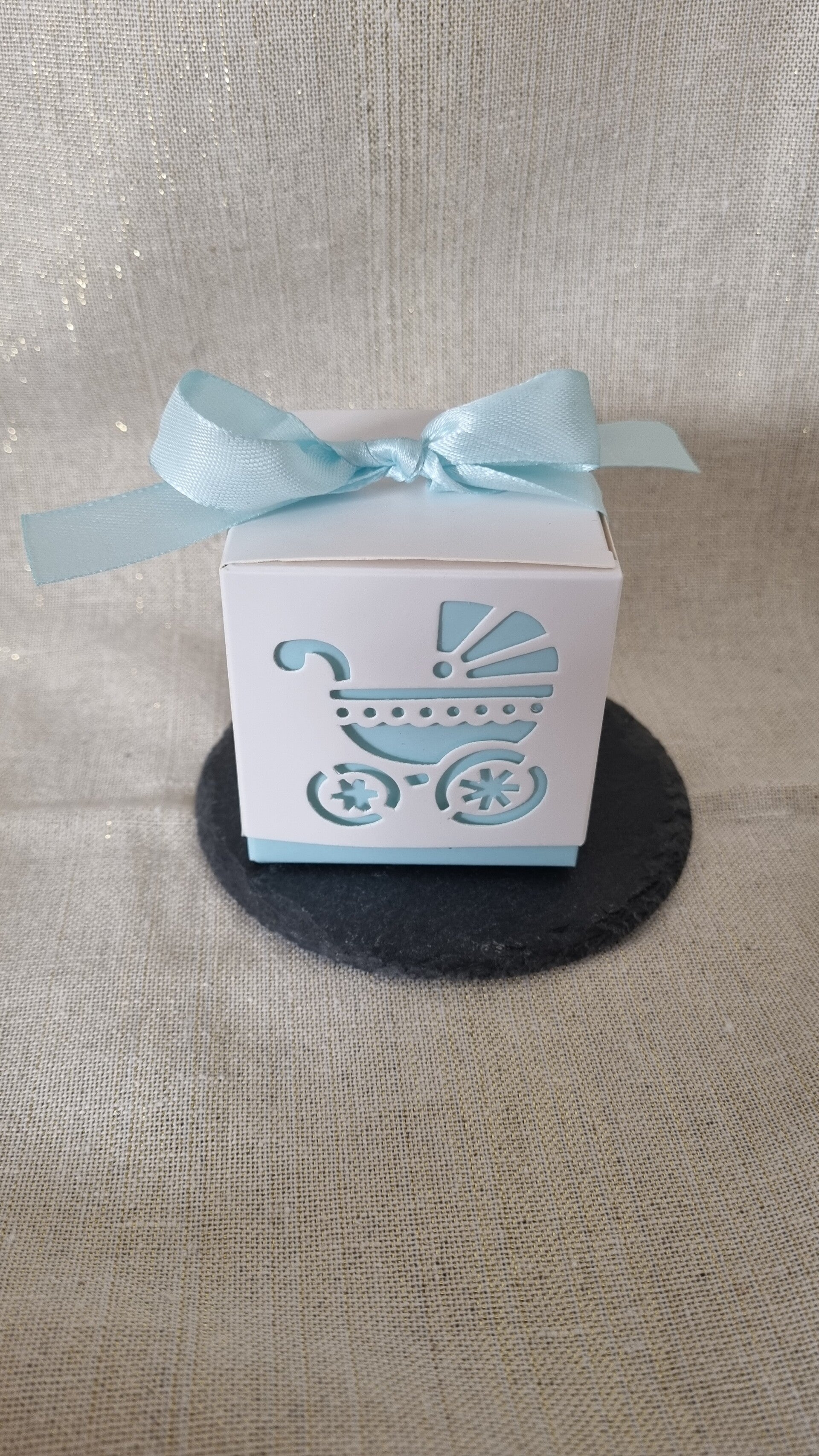 Cadeau verpakking kinderwagen blauw
