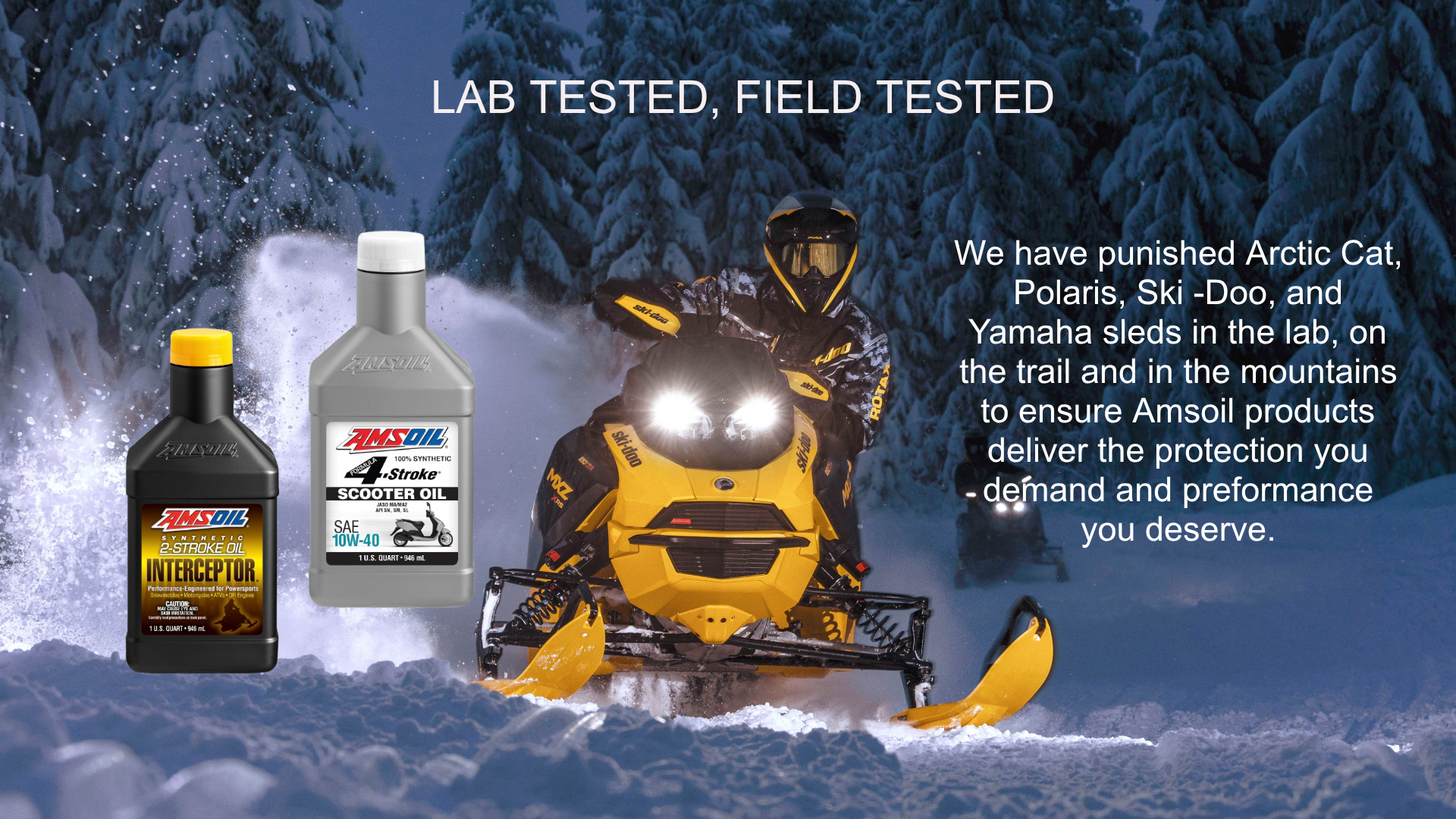 snowmobile amsoil lube
