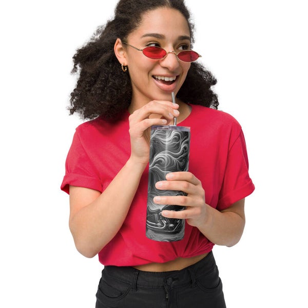 Scull & Motorcycle Stainless steel tumbler