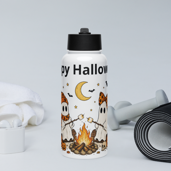 Happy Halloween 32 oz Stainless Steel Water Bottle with a Straw Lid
