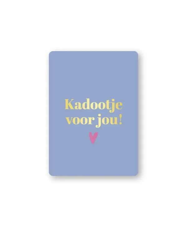 Cadeaukaartje A7 - Kadootje voor jou! (Blauw)