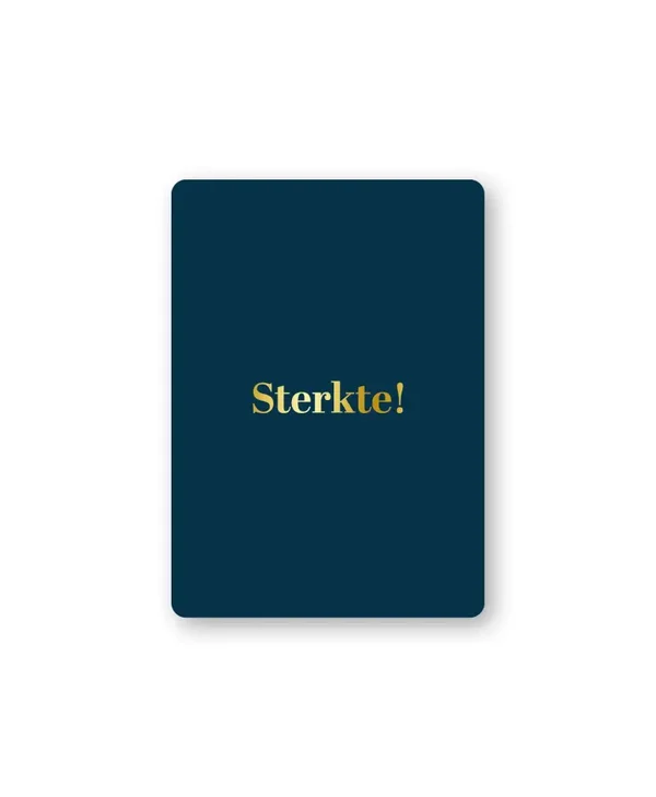 Cadeaukaartje A7 - Sterkte! (Donkerblauw)