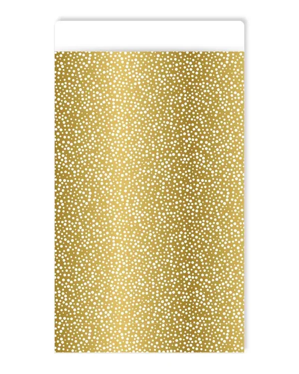 Cadeauzakje 17×25 cm - Luxury Dots Gold & White