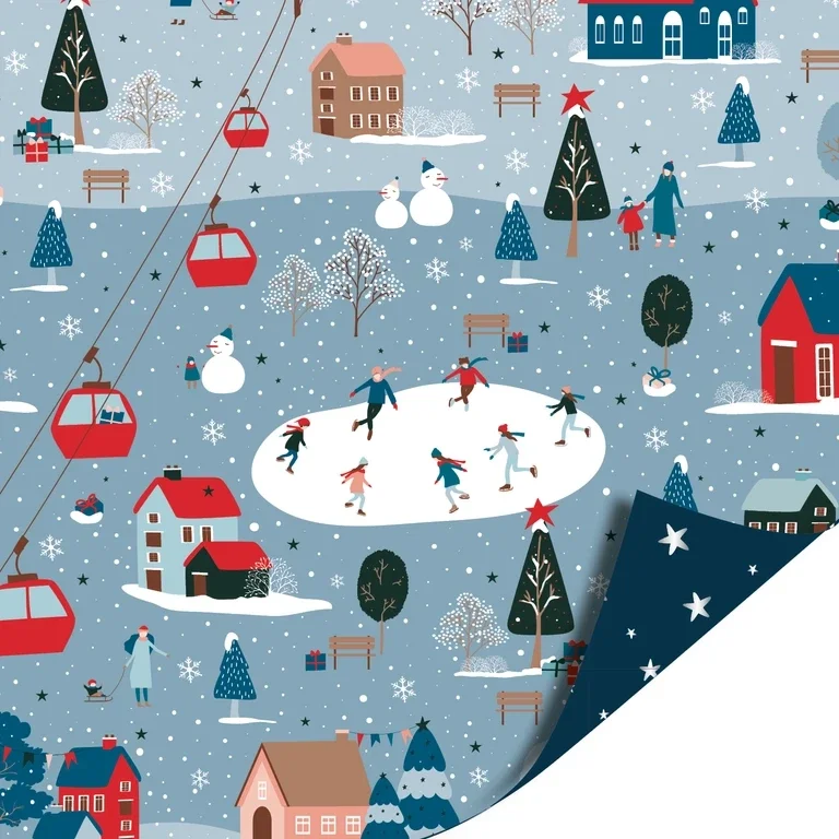 Cadeaupapier –  Winter Wonderland (Dubbelzijdig)
