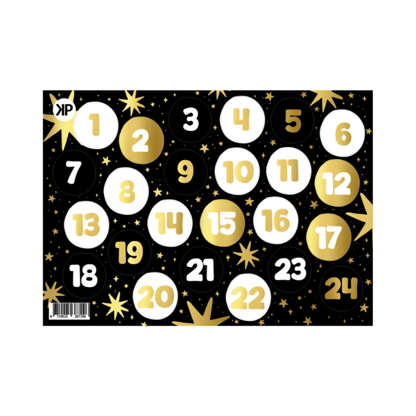 Stickervel 24 stickers - Adventkalender (Diverse stijlen)